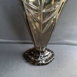 Art Deco smoked glass vase