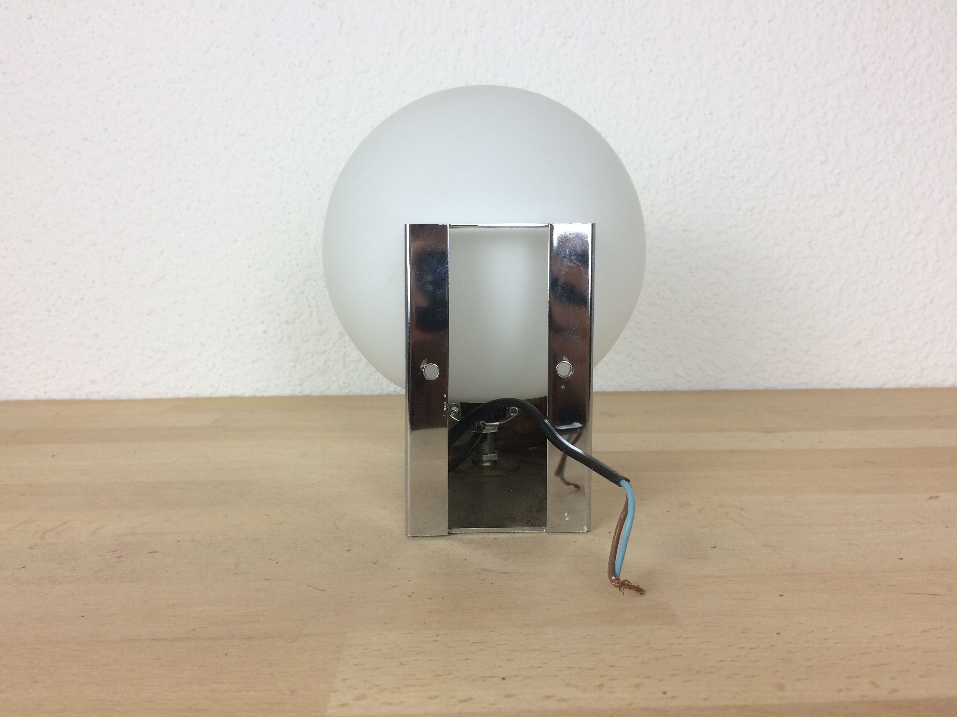1970 chrome and opaline ball