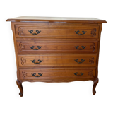 Commode vintage en bois massif, style Louis XV
