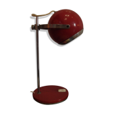 Lampe boule en métal rouge de 1970