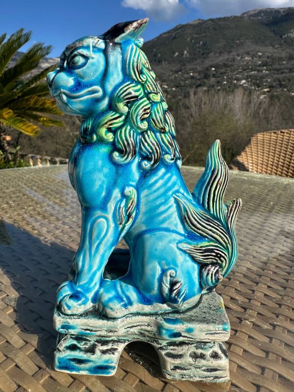 Figurines en céramique Chien Lion