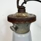 Large Industrial British Grey Enamel Factory Pendant Lamp from Benjamin, 19