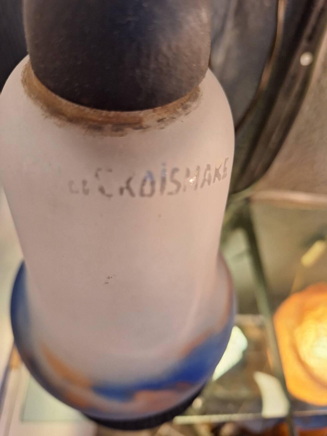 Art deco glass paste lamp g croimare