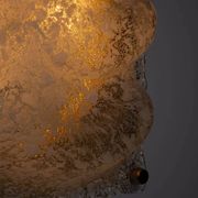 Sculptural Murano ice glass wall lamp, Italy 1970