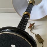 Lampe Le dauphin laiton et velours