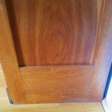 Rolling curtain filing cabinet in vintage oak