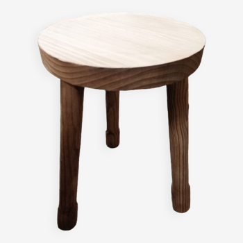 Solid wood stool round legs Aéro-gummed dp 0523081