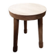 Solid wood stool round legs Aéro-gummed dp 0523081