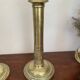 Pair of brass candle holders