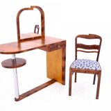 Art Deco Dressing Table and Chair, Poland, ca. 1950.