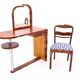 Coiffeuse et chaise Art Déco, Pologne, vers 1950.