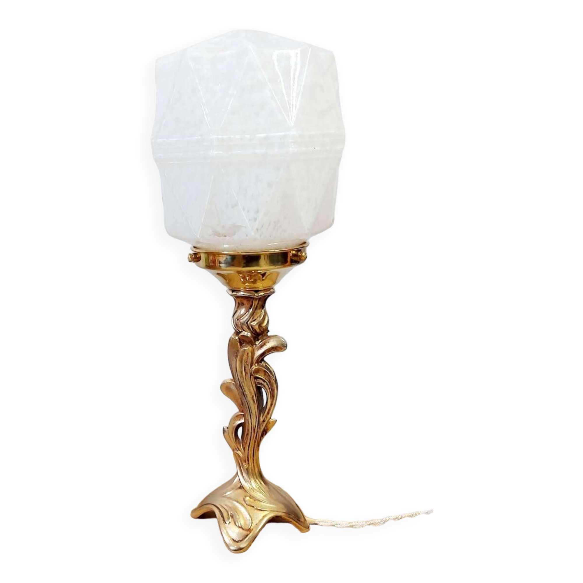 Art Deco glass lamp from Clichy