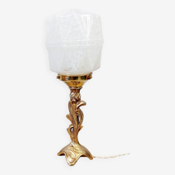 Art deco clichy glass lamp