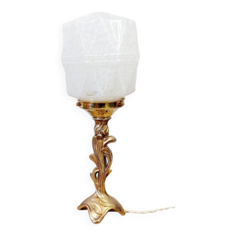 Art Deco glass lamp from Clichy