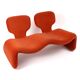 Two-seater bench "Djinn" by Olivier Mourgue for Airborne, 1965