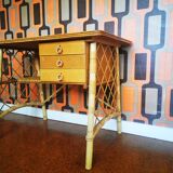 Louis Sognot rattan desk