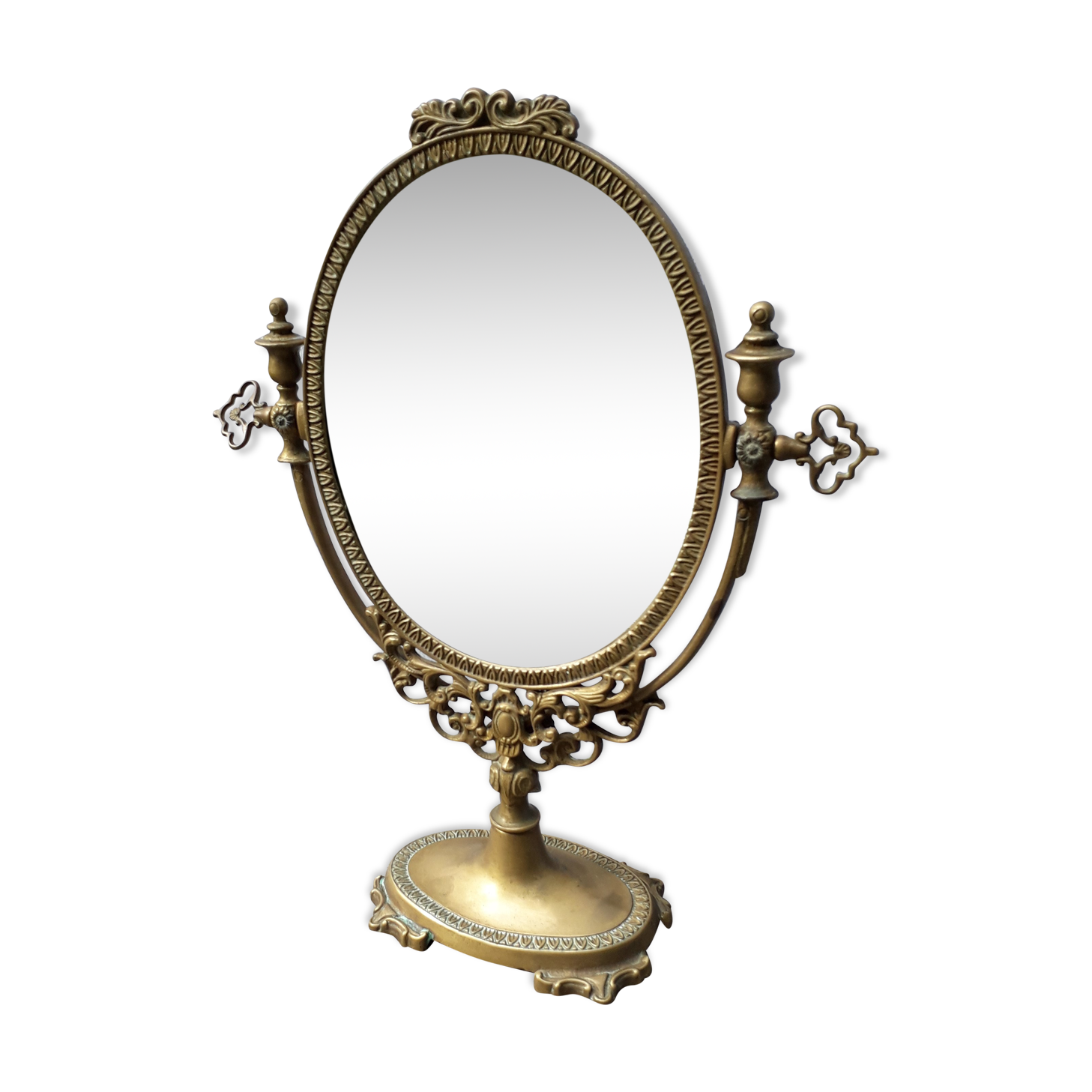 Brass psyche mirror