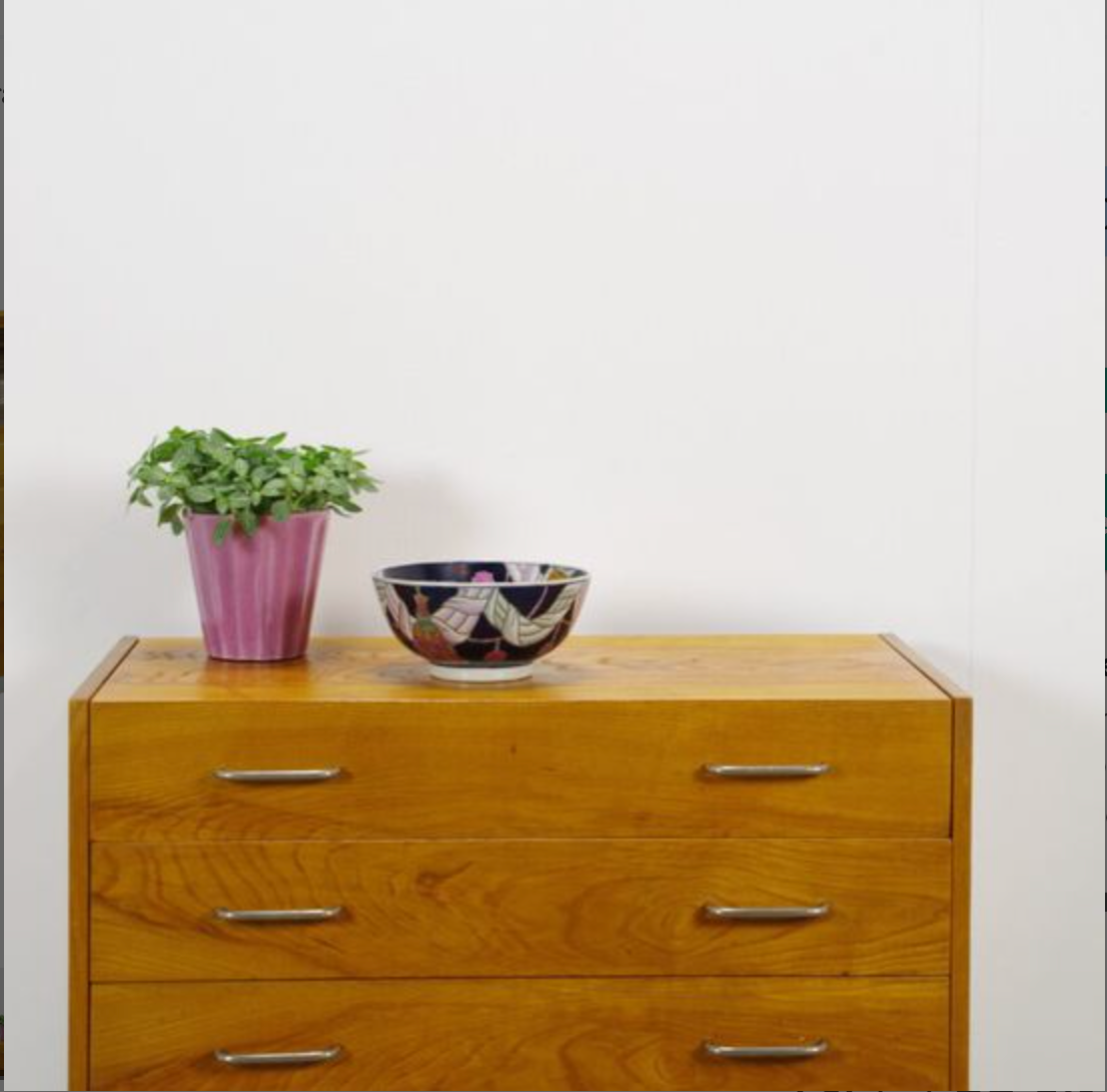 Vintage jewelry cabinet with mirror