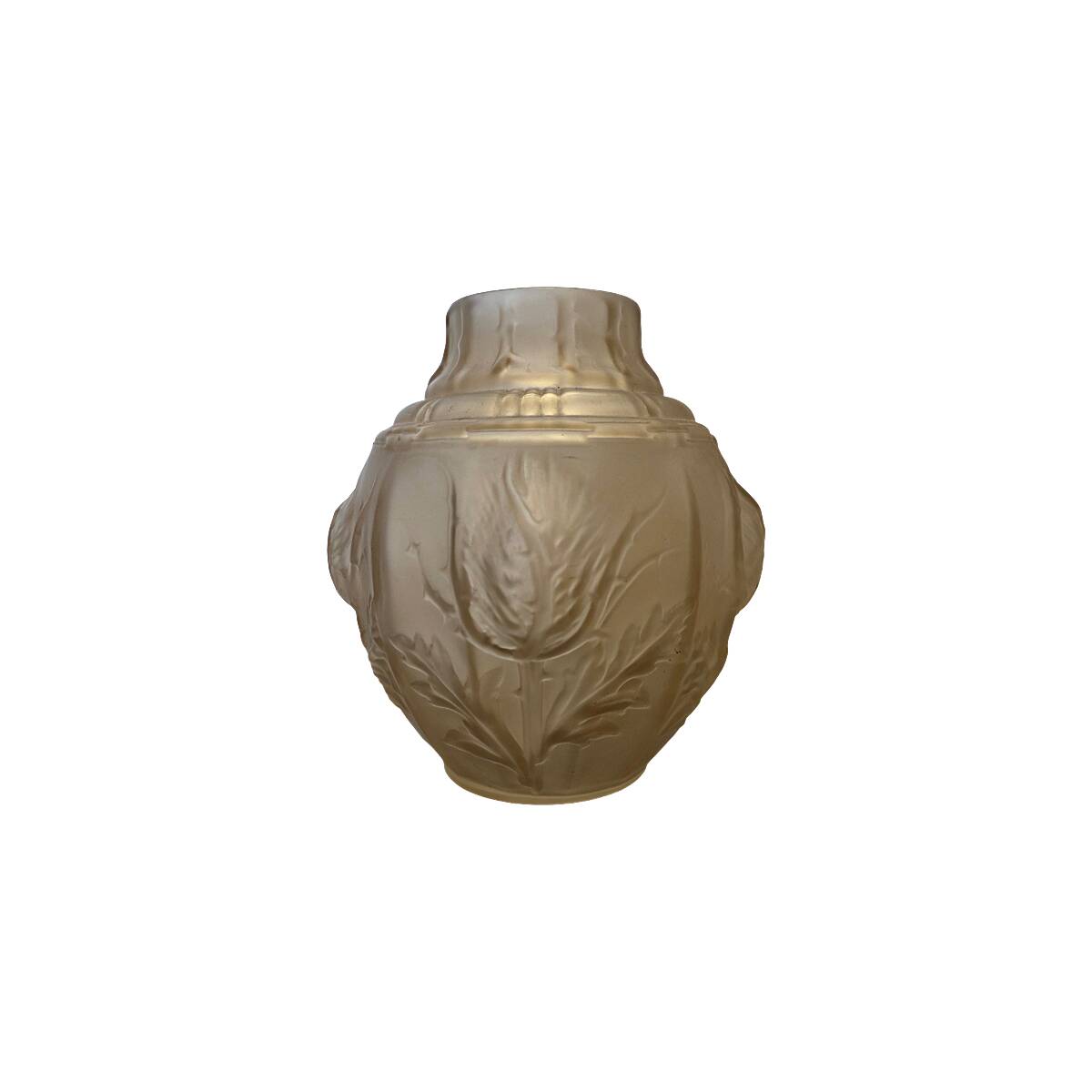 French Art Deco glass vase from the 1930s