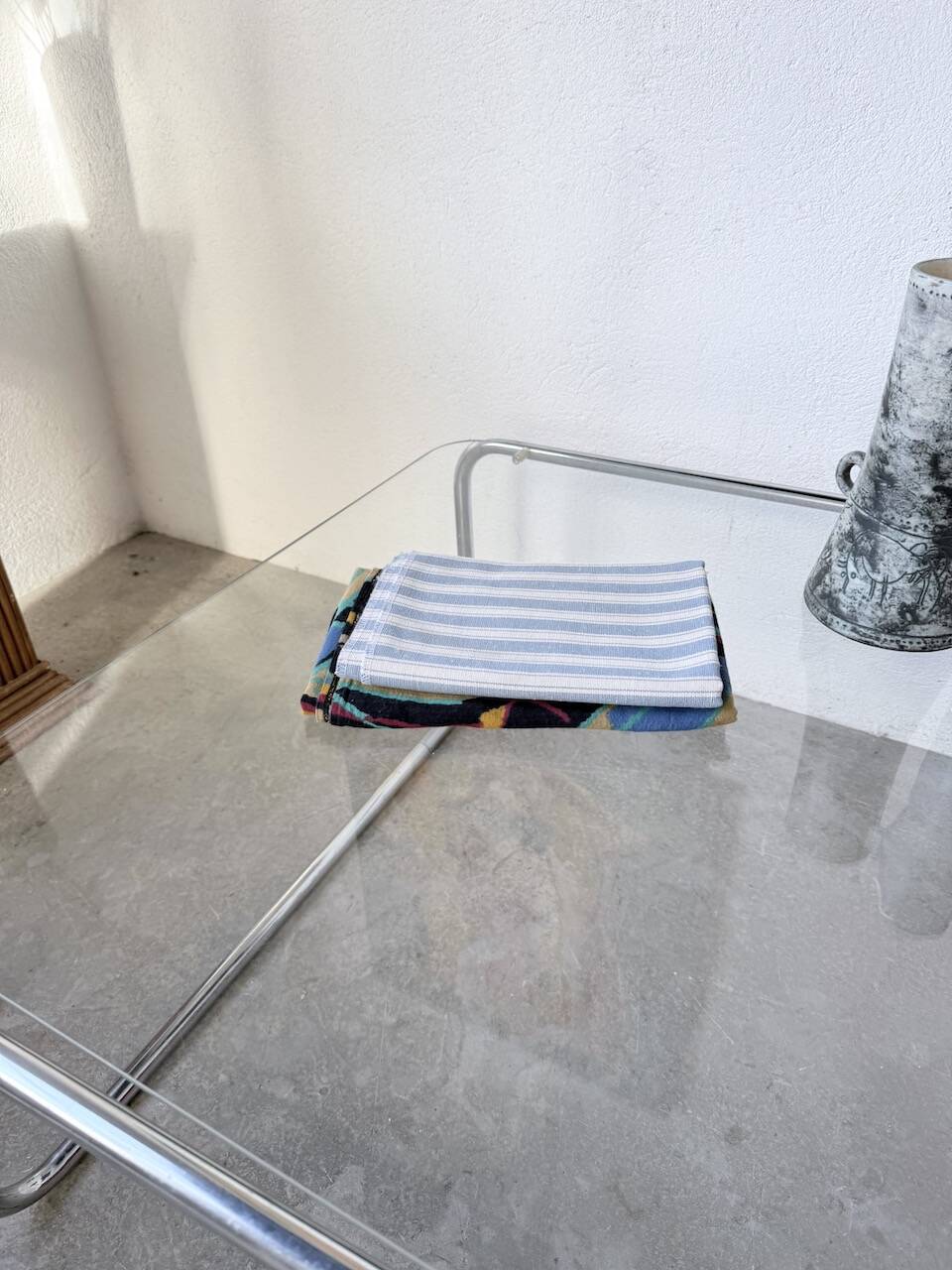 Table basse moderniste Bauhaus en acier tubulaire