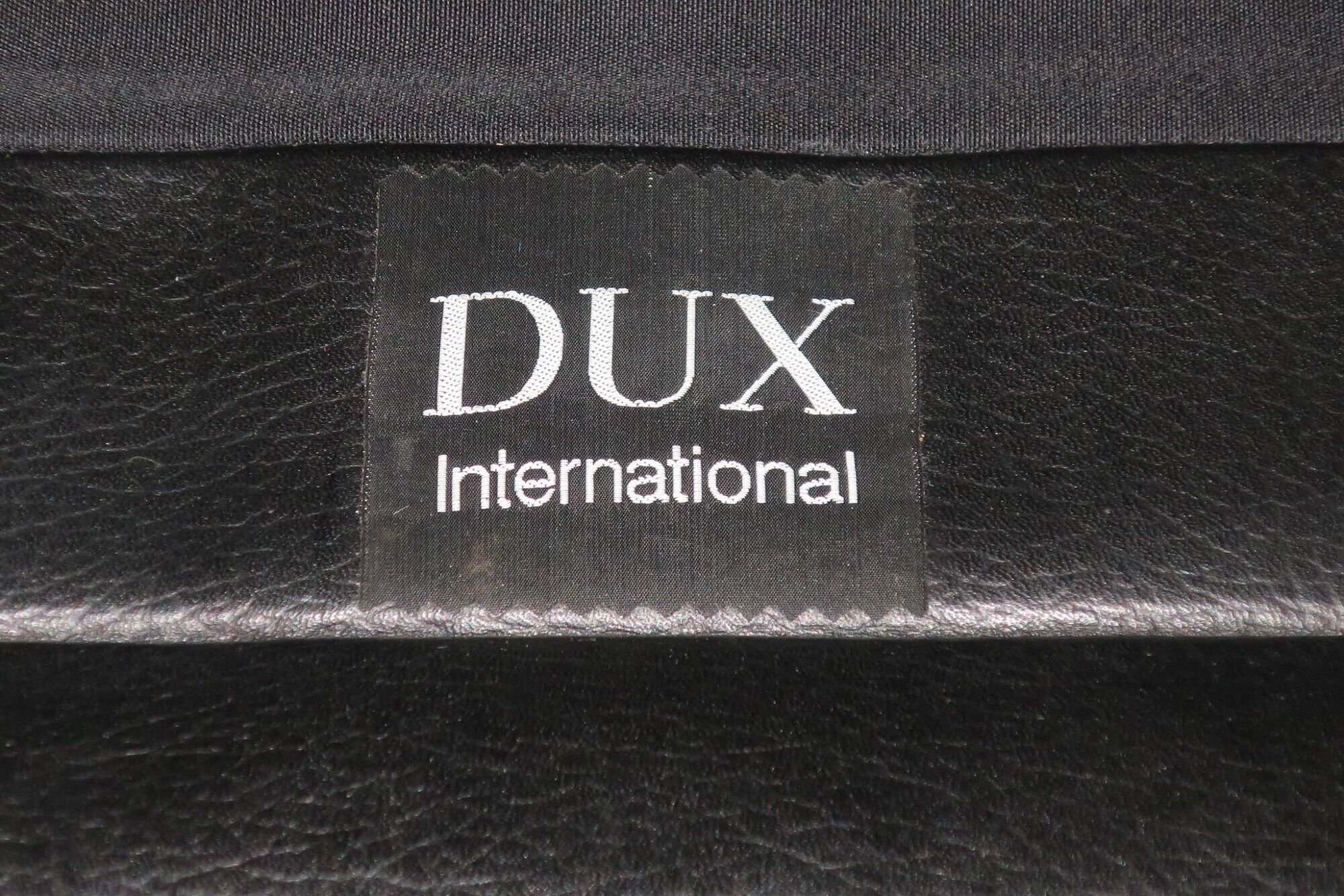 Black leather lounge chair from Dux International, Sweden 1960s