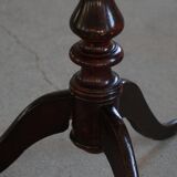 Pair of English side tables / pedestals, walnut, mid-century, 1940s.