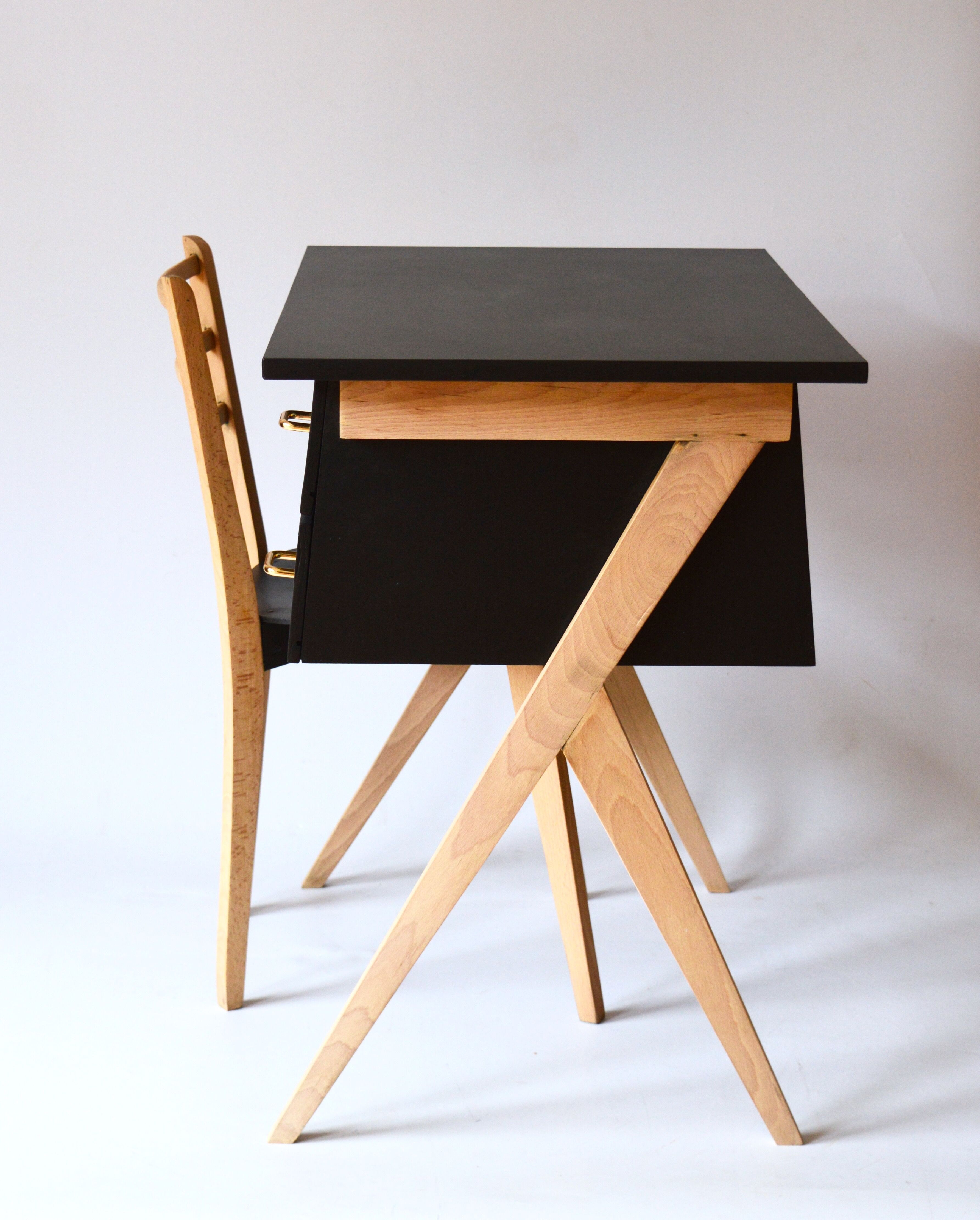 child's desk and chair