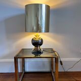 Table lamp in chrome and gold ceramic, 1970s