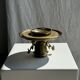 Large 19th century brass candlestick with dolphin motifs
