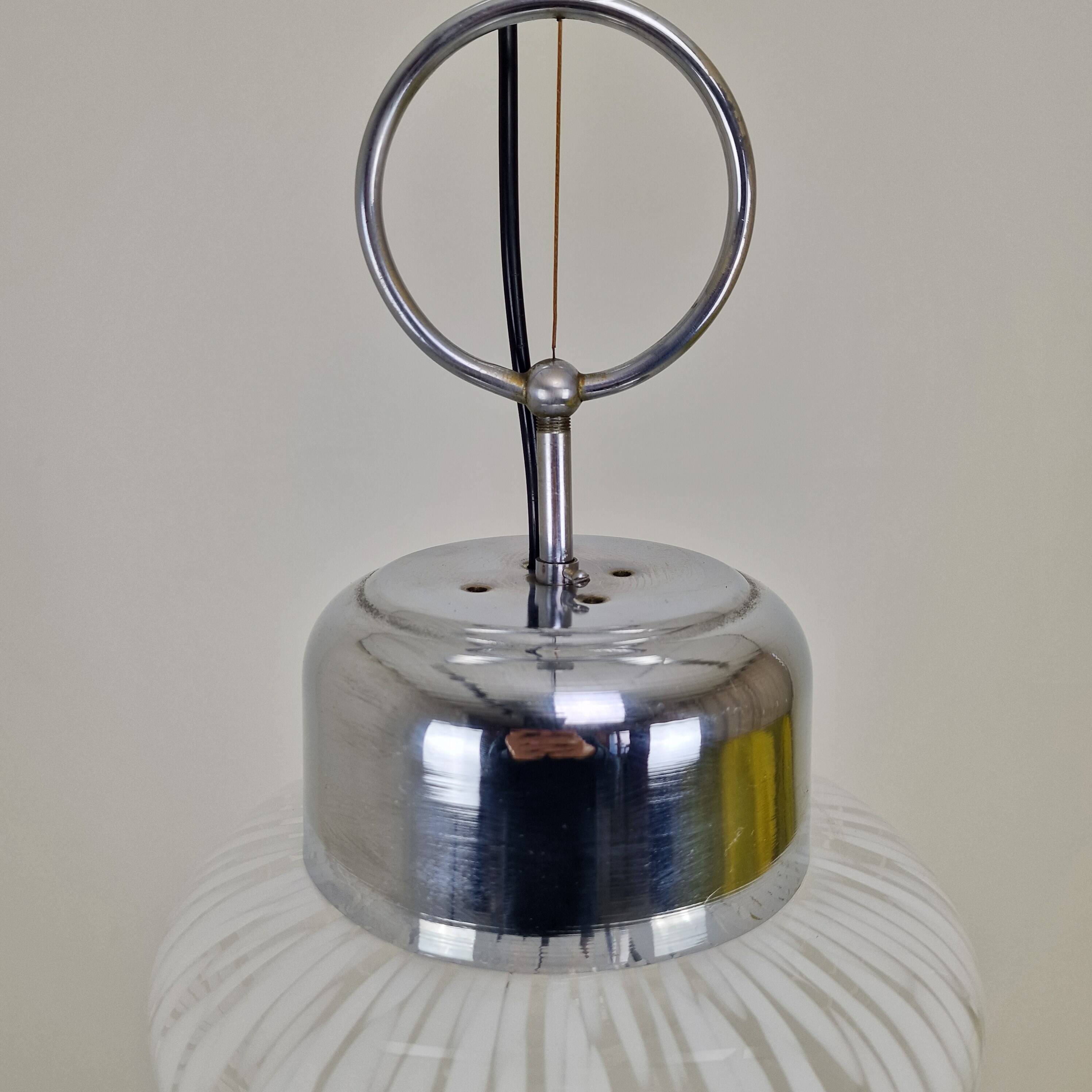 Large Murano Glass Pendant Light by Carlo Nason for Mazzega – Italy 1970's