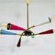 Italian Sputnik chandelier in brass, 1950s