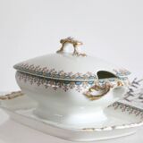 Saucière en porcelaine J Pouyat, Limoges, XIXème