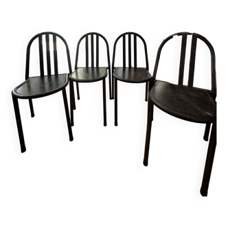 Set of 4 Robert Mallet-Stevens chairs, 1980s edition