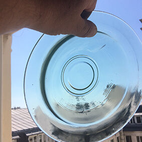 Two thick glass plates