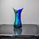 Sommerso green and blue vase by Seguso, Murano glass, Italy, 1970