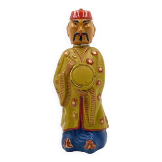 Midcentury Chinese figure bottle, Viarengo, Italy, 1950s