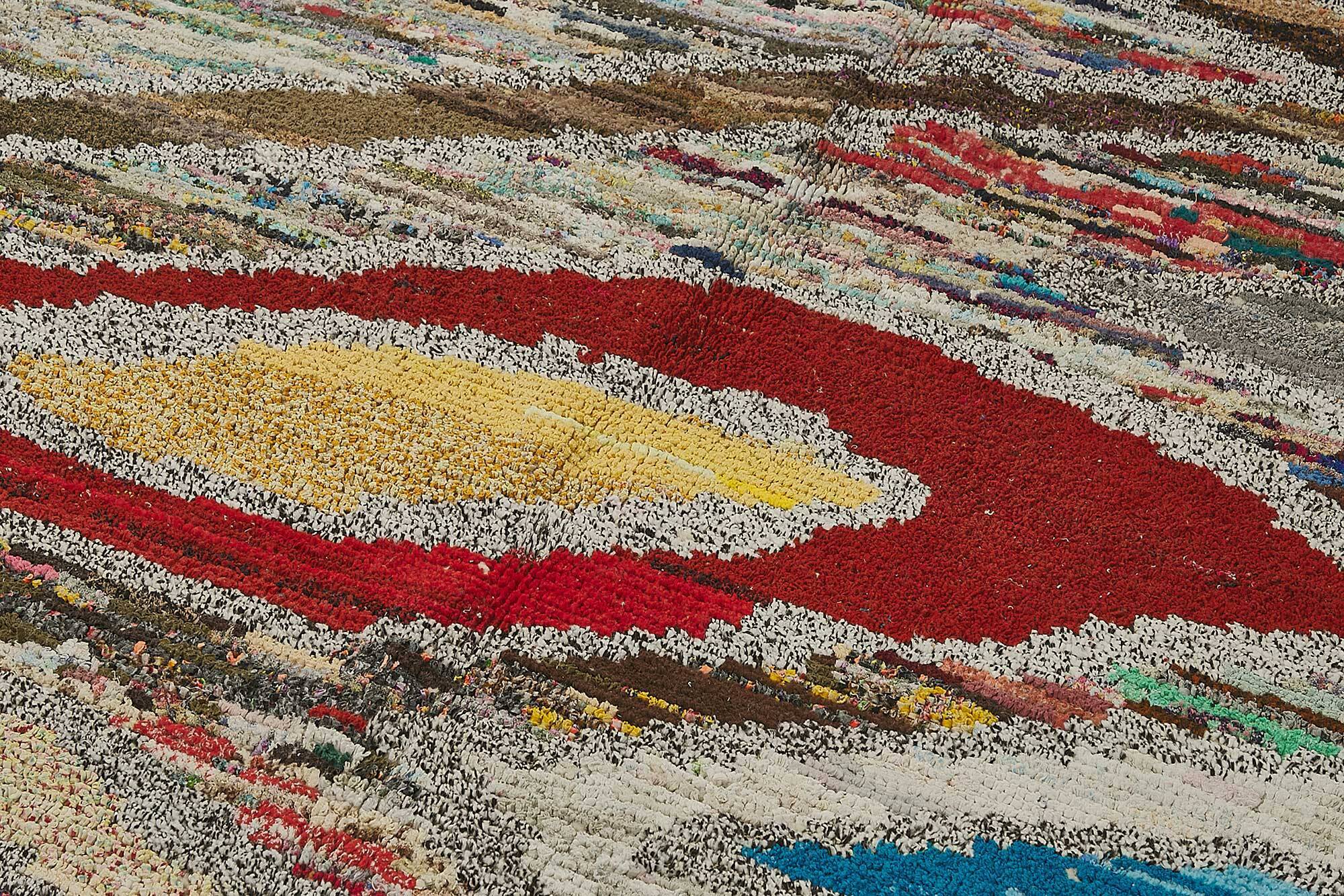 Tapis boho recyclé turc fait main 178 cm x 257 cm