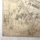 Old cardboard map of Paris - 1st and 2nd Arrondissement