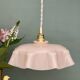 Vintage pink opaline pendant light