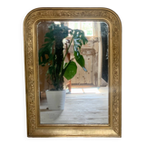 Louis philippe golden fireplace mirror with floral pattern