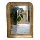 Louis philippe golden fireplace mirror with floral pattern