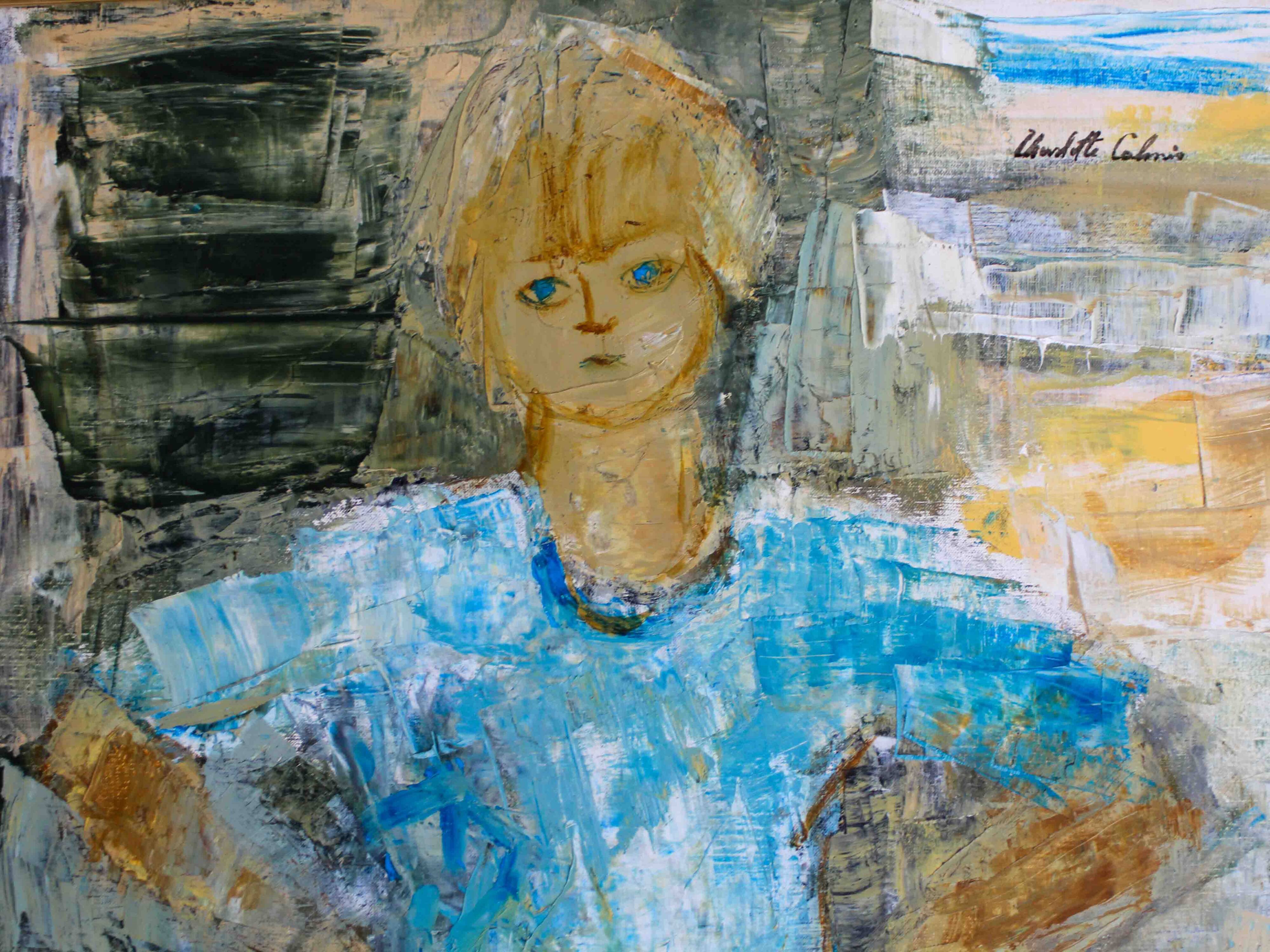 Oil on canvas - The skater - Charlotte Calmis