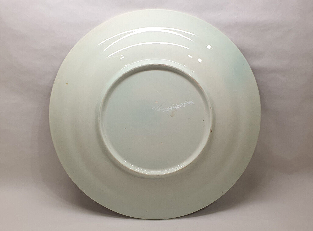 Large decorative plate decorations blue landscape diameter 40 cm