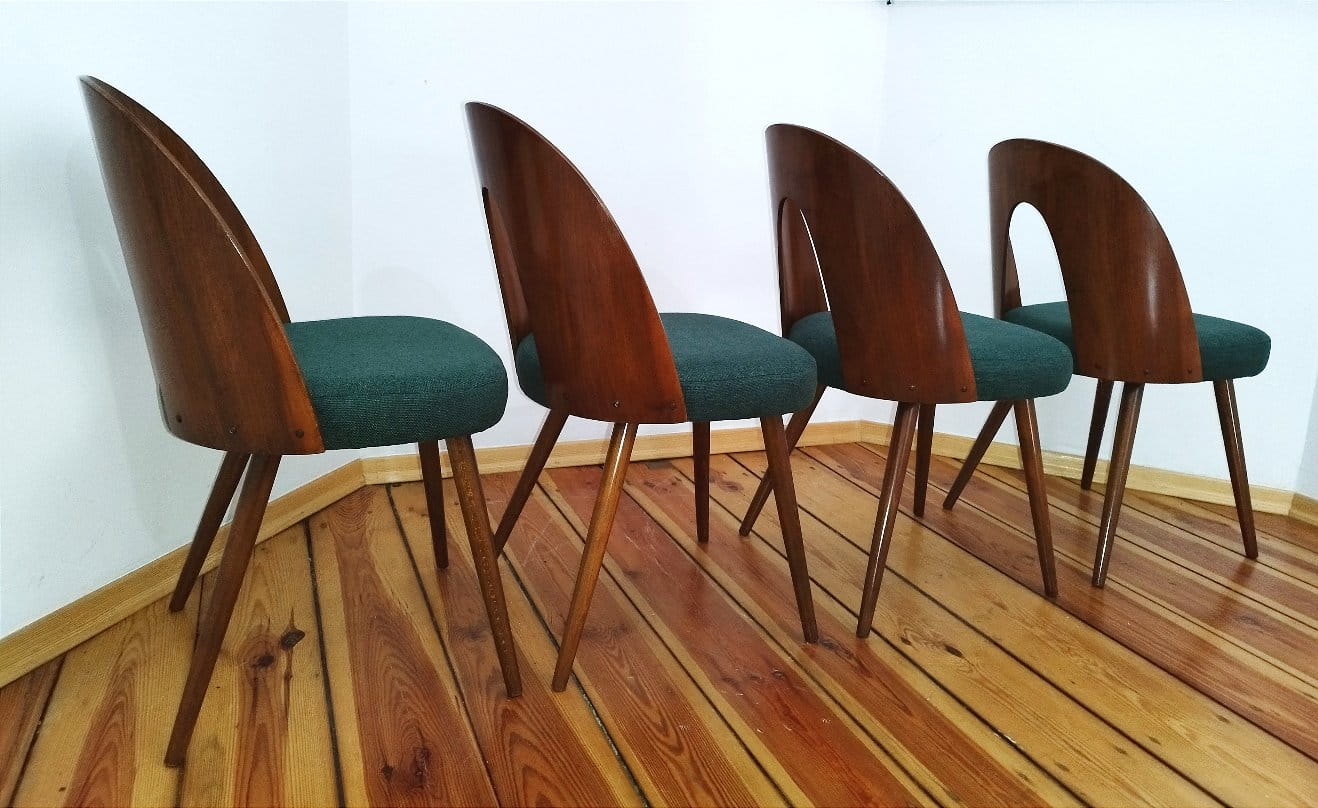 Set of four chairs, designed by A. Suman, Tatra Nabytok, Czechoslovakia, 60s