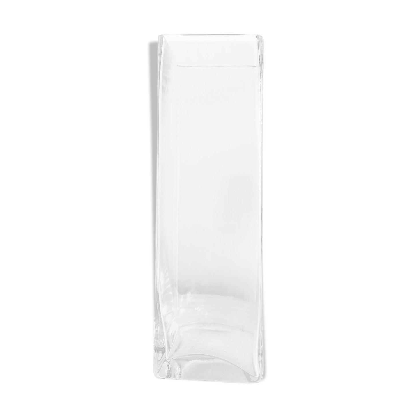 Transparent glass vase