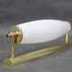 Italian Art Deco brass wall sconces with opal glass, 1940s.