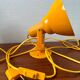 2 appliques murales vintage en métal jaune Ikea