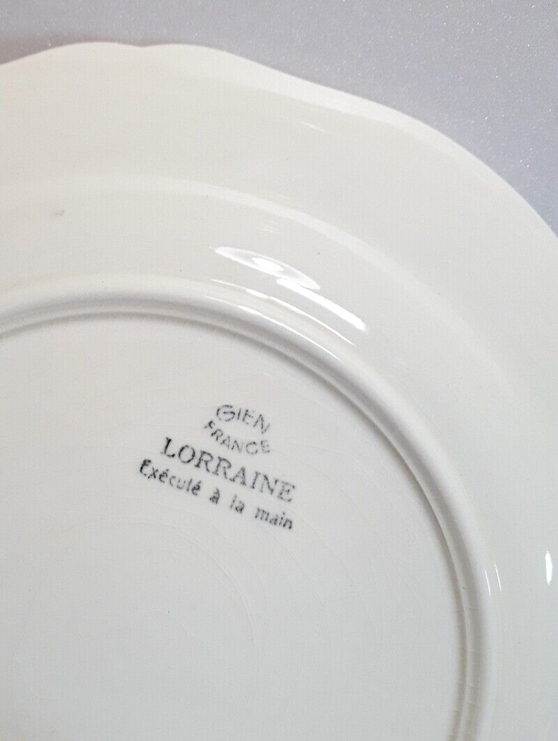 Set of 13 plates Gien earthenware 25cm