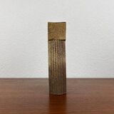 Klaus Lehmann, postmodern brutalist German pottery, sculpted column vase, 1981, ceramic