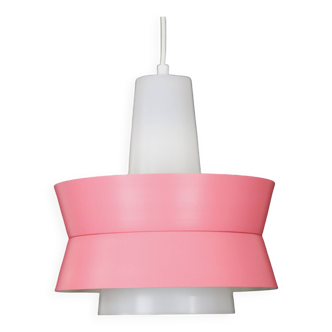 Superbe plafonnier danois rose restauré *** Design danois *** unique *** Danemark années 1970
